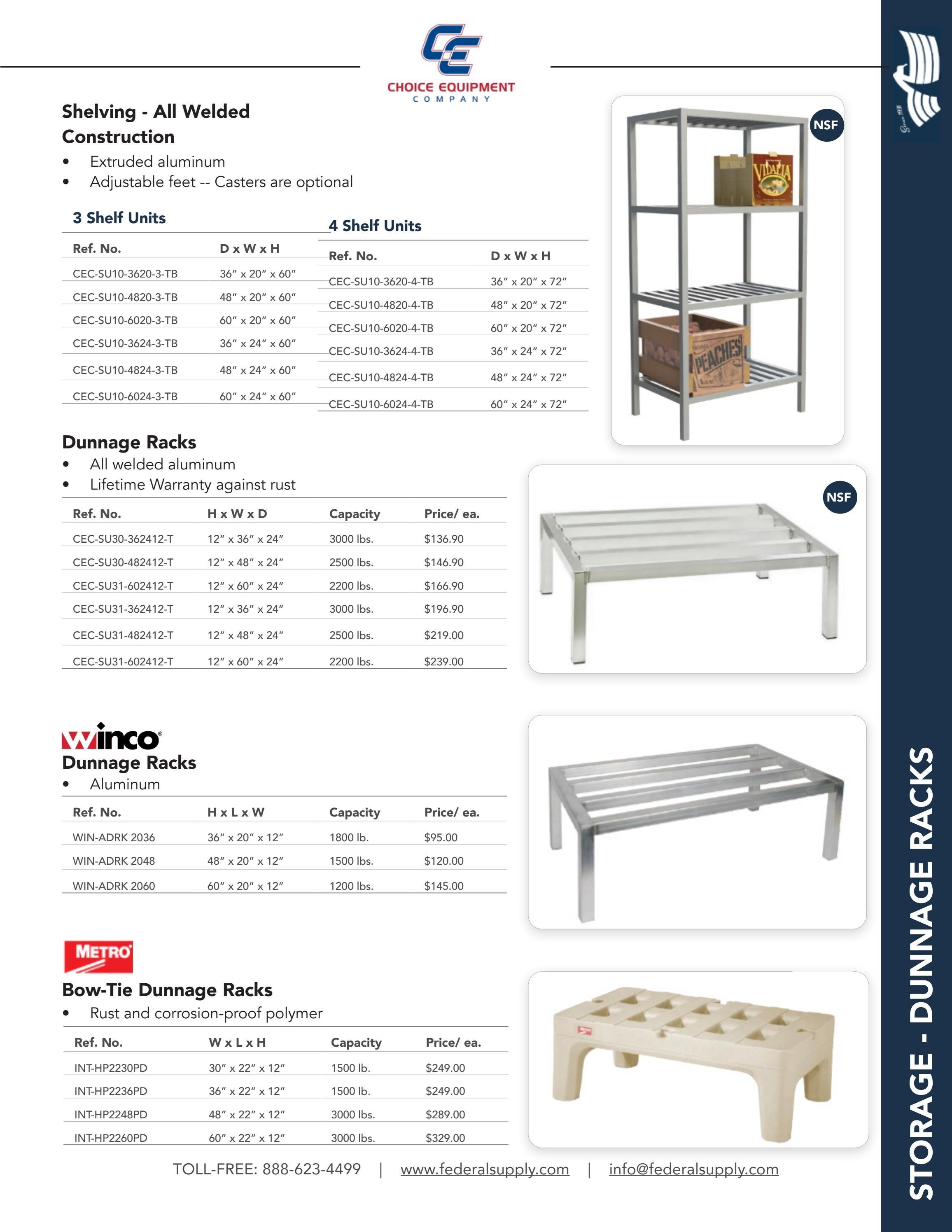 Federal Supply USA Correctional Kitchen Equipment & Supplies Guide Weekly Ad January 1 - December 31, 2026