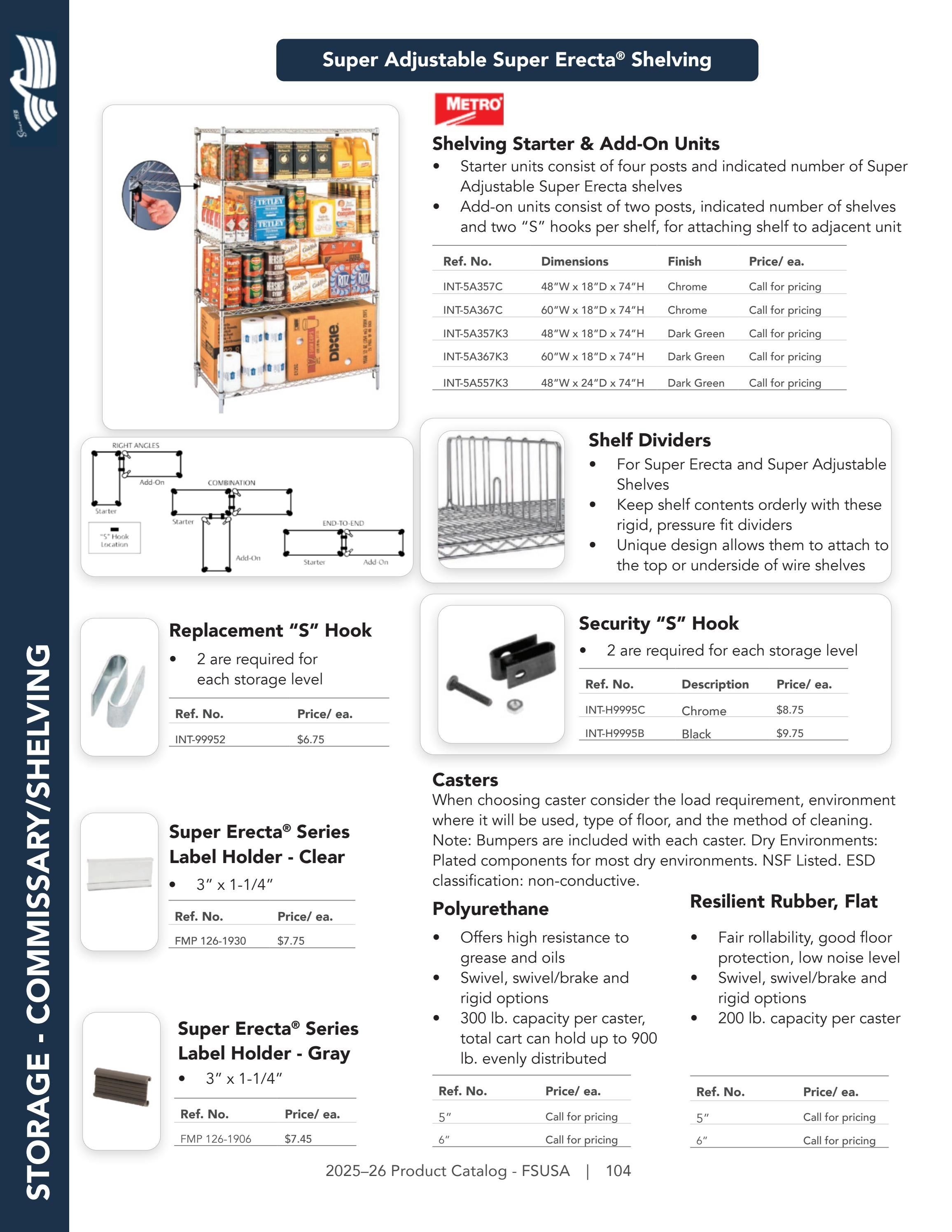 Federal Supply USA Correctional Kitchen Equipment & Supplies Guide Weekly Ad January 1 - December 31, 2026