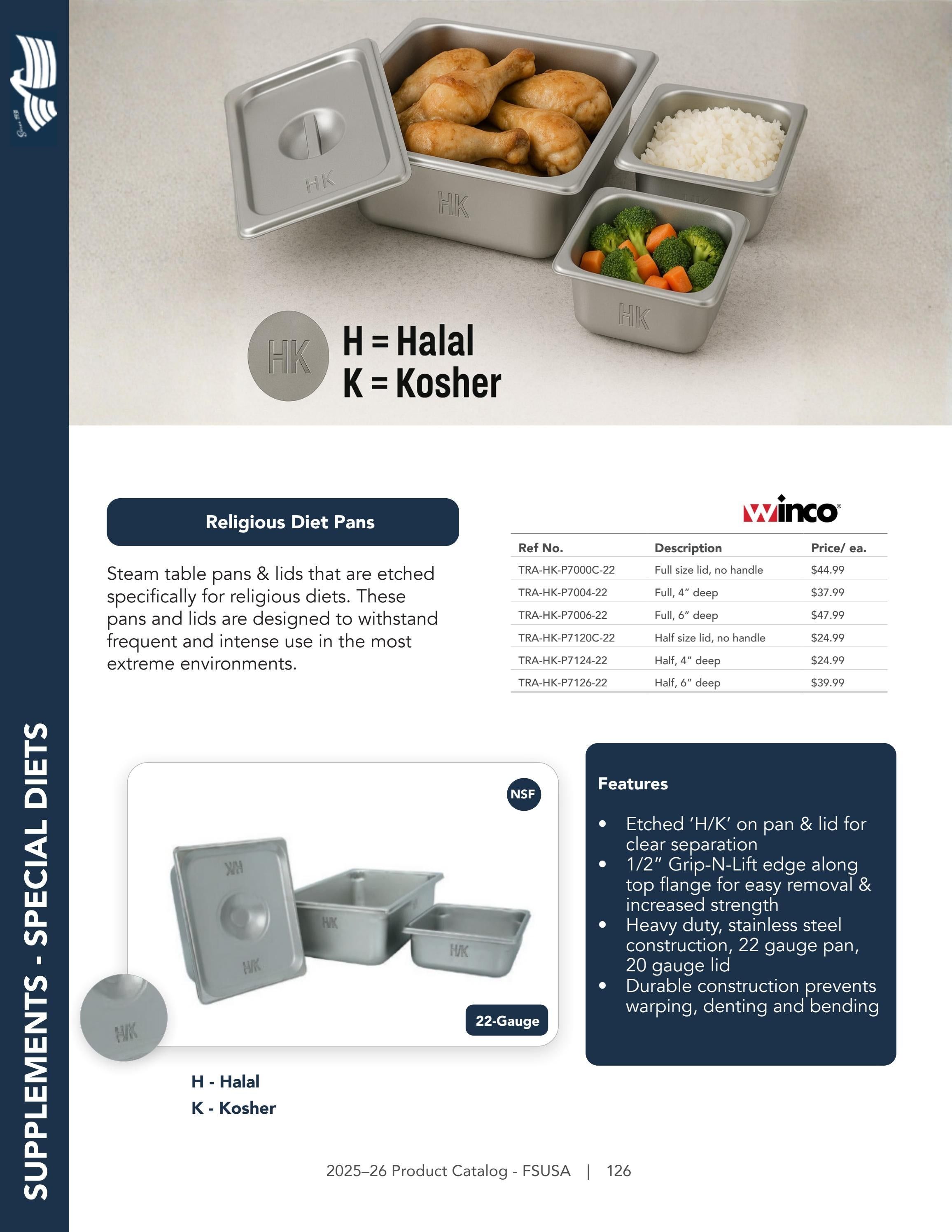 Federal Supply USA Correctional Kitchen Equipment & Supplies Guide Weekly Ad January 1 - December 31, 2026