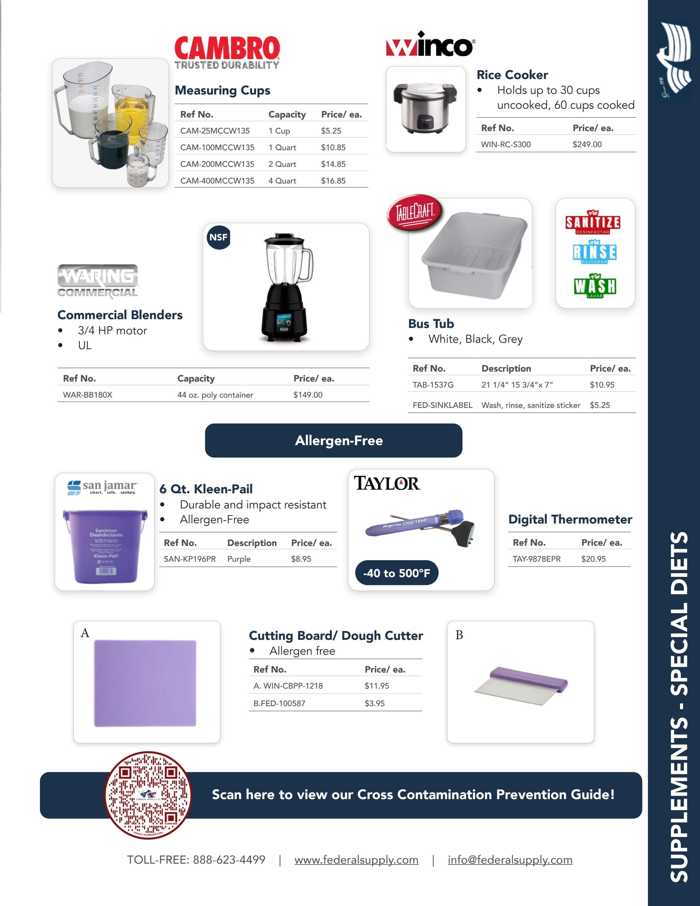 Federal Supply USA Correctional Kitchen Equipment & Supplies Guide Weekly Ad January 1 - December 31, 2026
