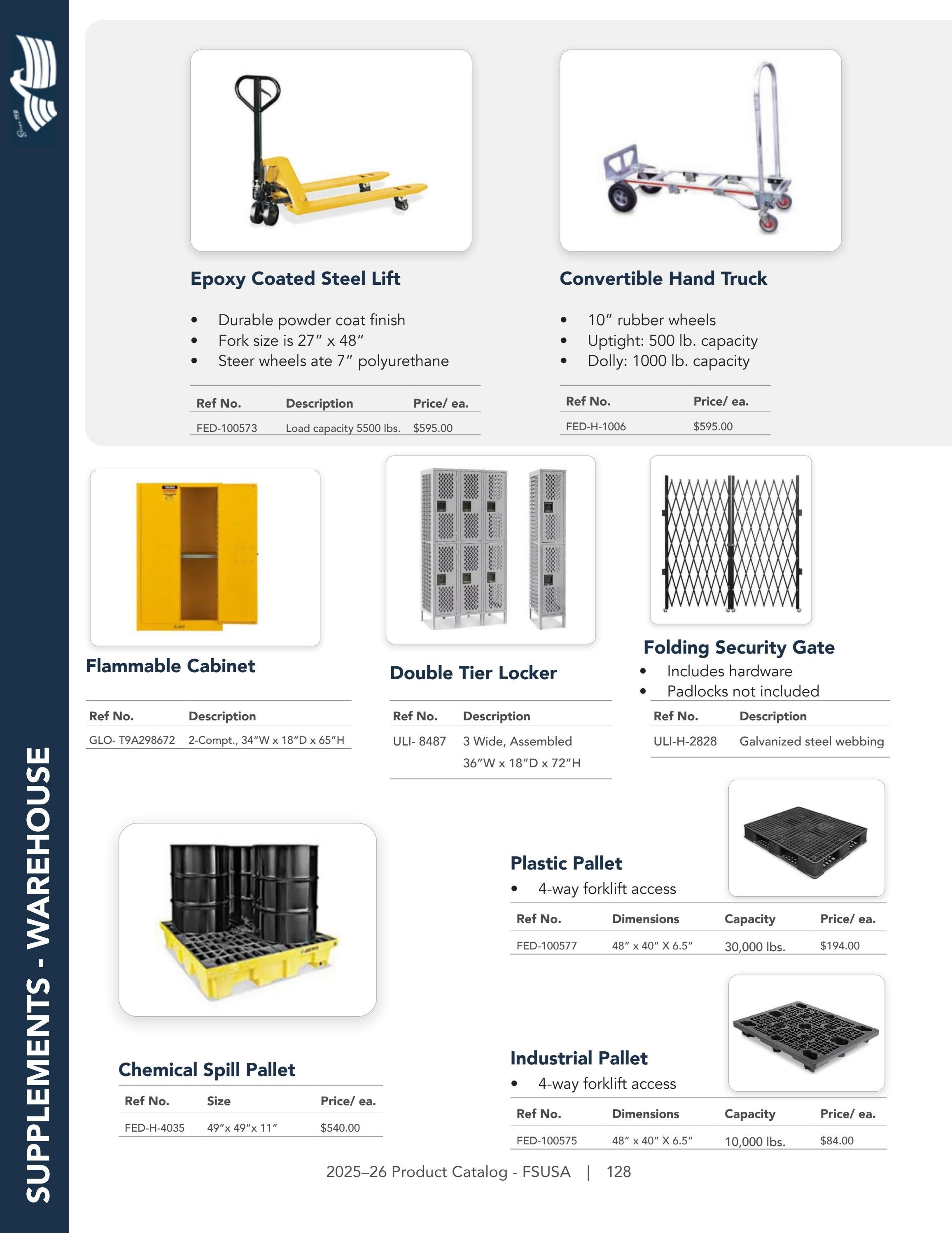 Federal Supply USA Correctional Kitchen Equipment & Supplies Guide Weekly Ad January 1 - December 31, 2026