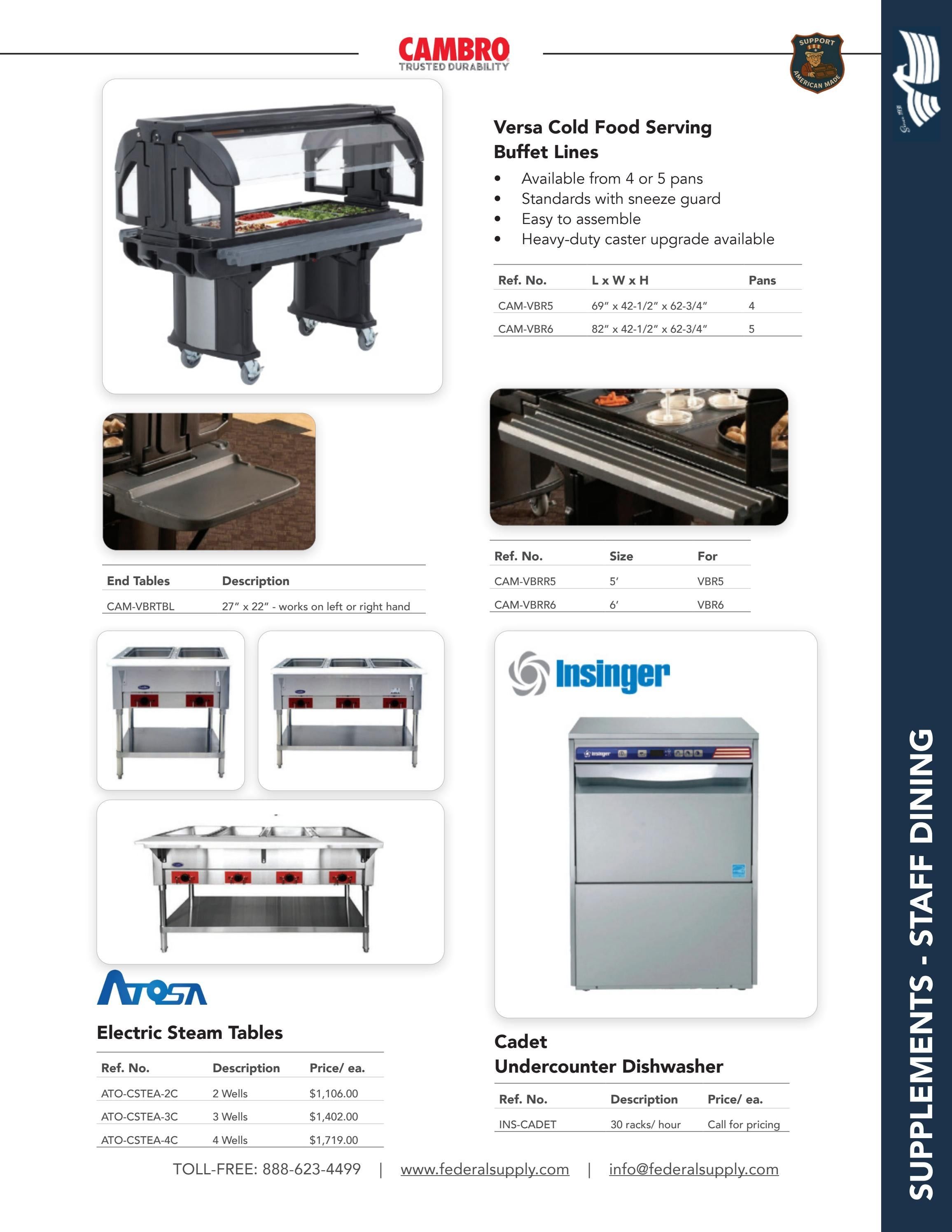 Federal Supply USA Correctional Kitchen Equipment & Supplies Guide Weekly Ad January 1 - December 31, 2026