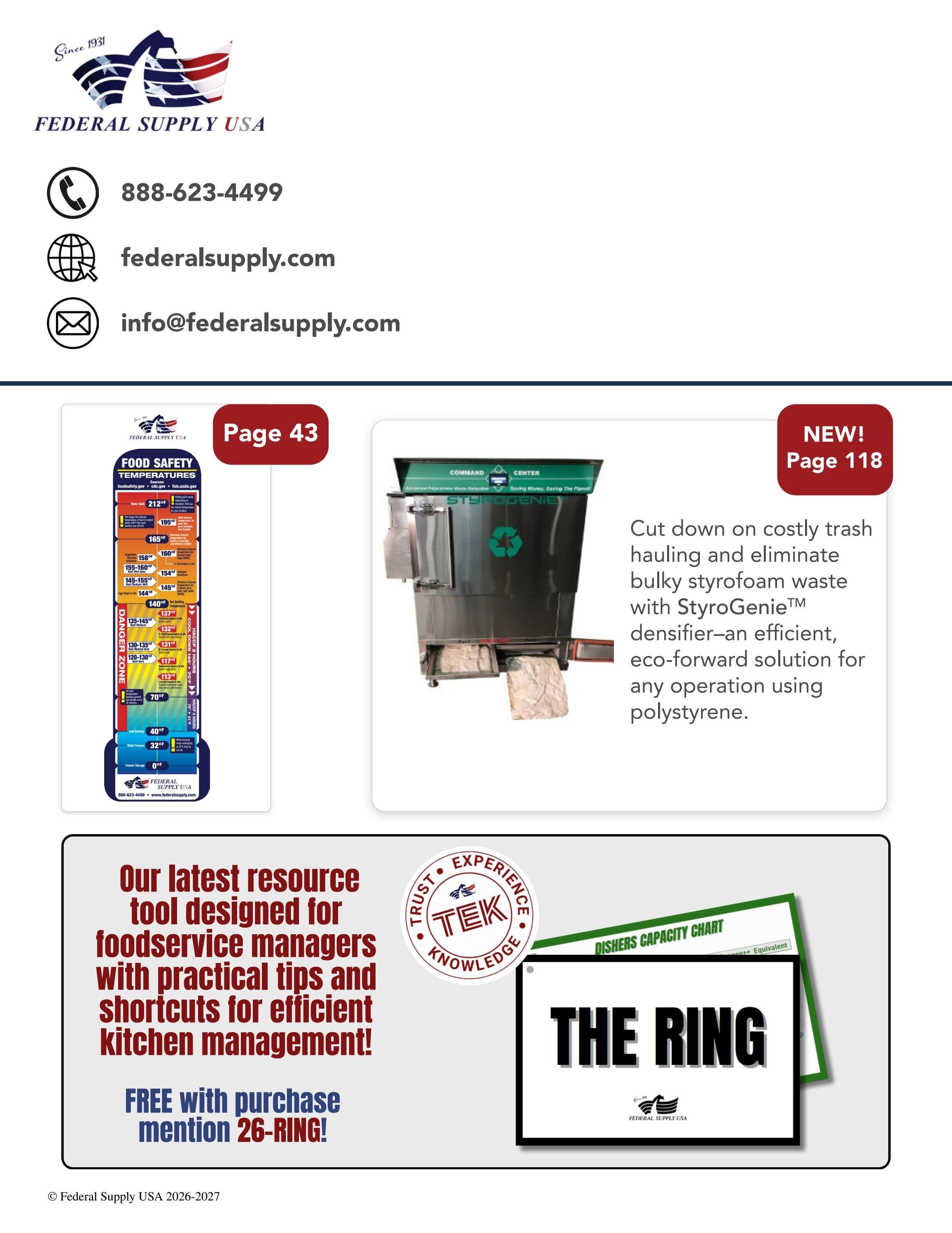 Federal Supply USA Correctional Kitchen Equipment & Supplies Guide Weekly Ad January 1 - December 31, 2026