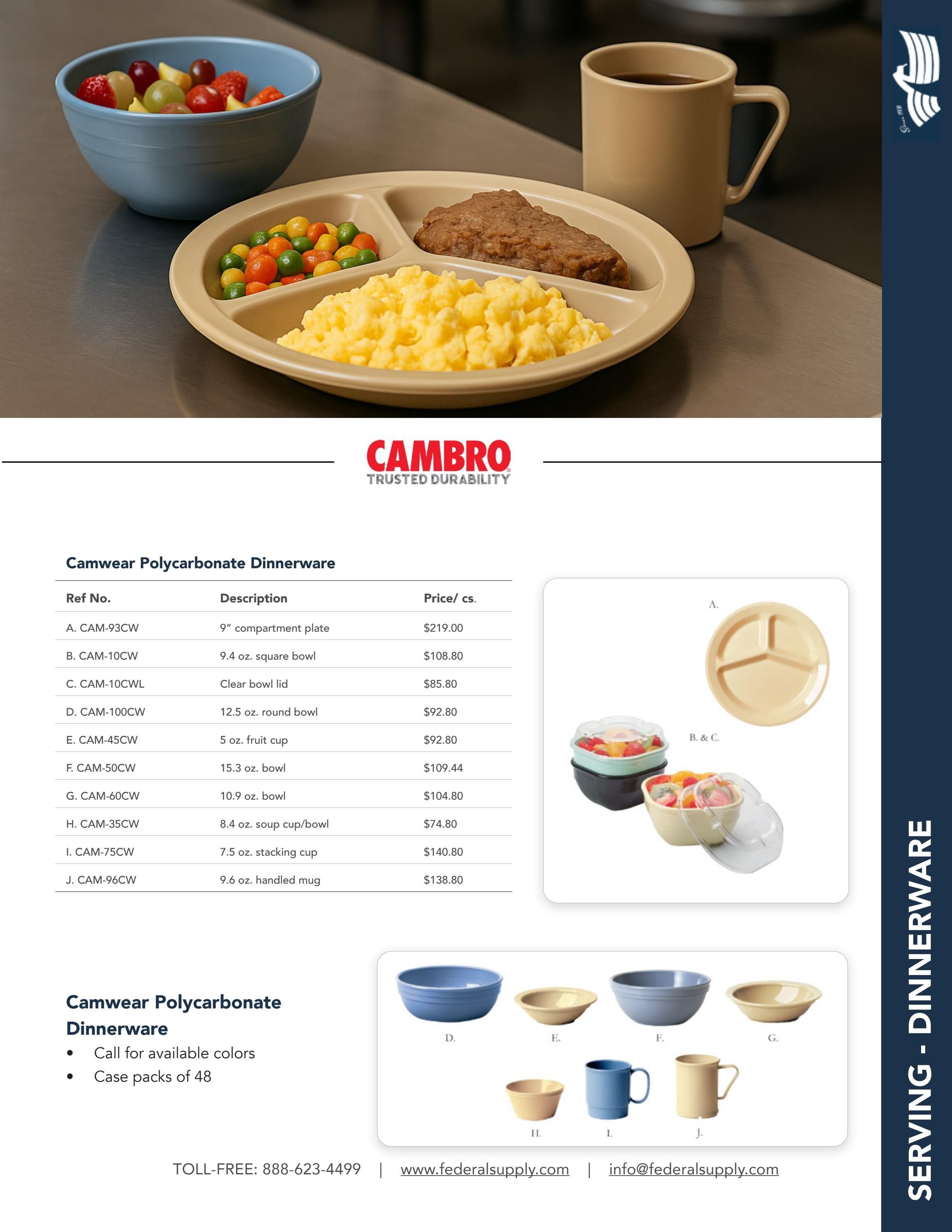 Federal Supply USA Correctional Kitchen Equipment & Supplies Guide Weekly Ad January 1 - December 31, 2026