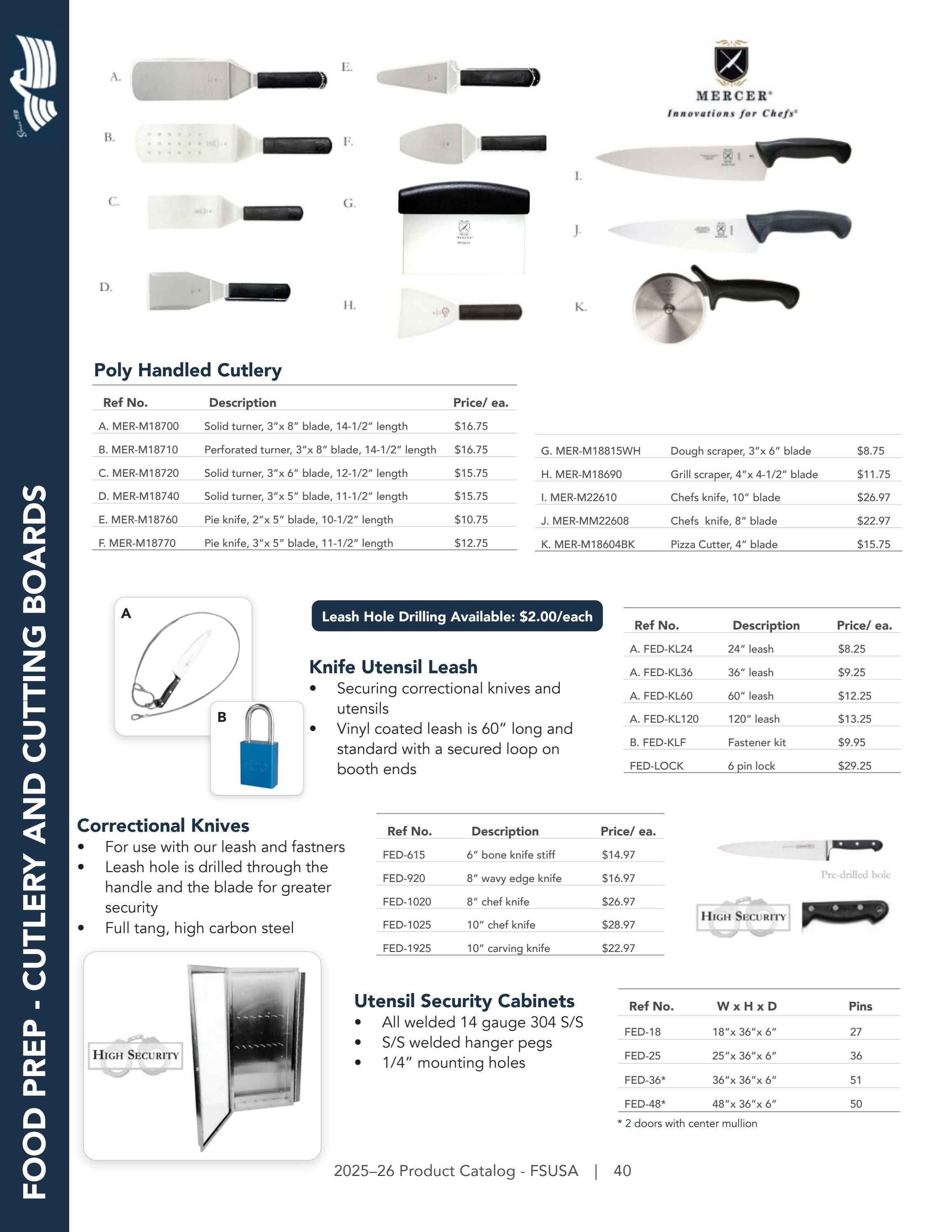 Federal Supply USA Correctional Kitchen Equipment & Supplies Guide Weekly Ad January 1 - December 31, 2026