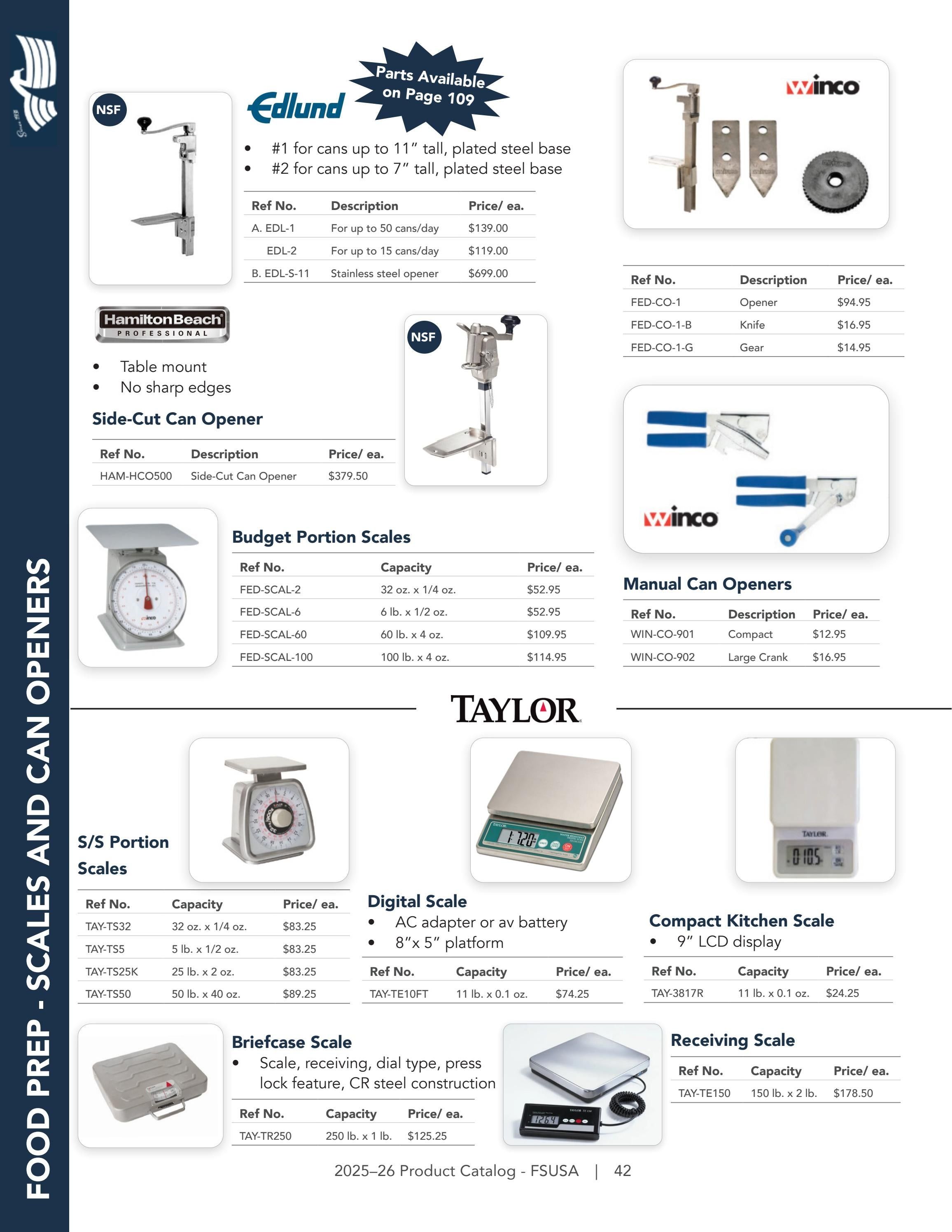 Federal Supply USA Correctional Kitchen Equipment & Supplies Guide Weekly Ad January 1 - December 31, 2026