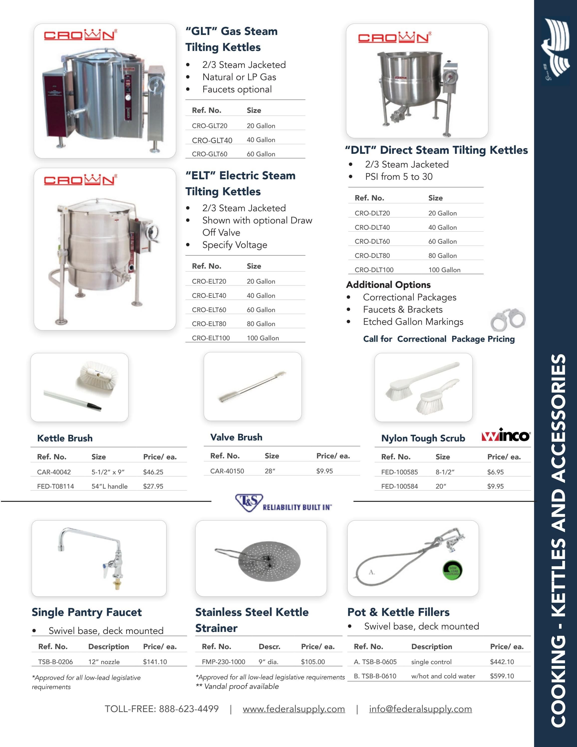 Federal Supply USA Correctional Kitchen Equipment & Supplies Guide Weekly Ad January 1 - December 31, 2026