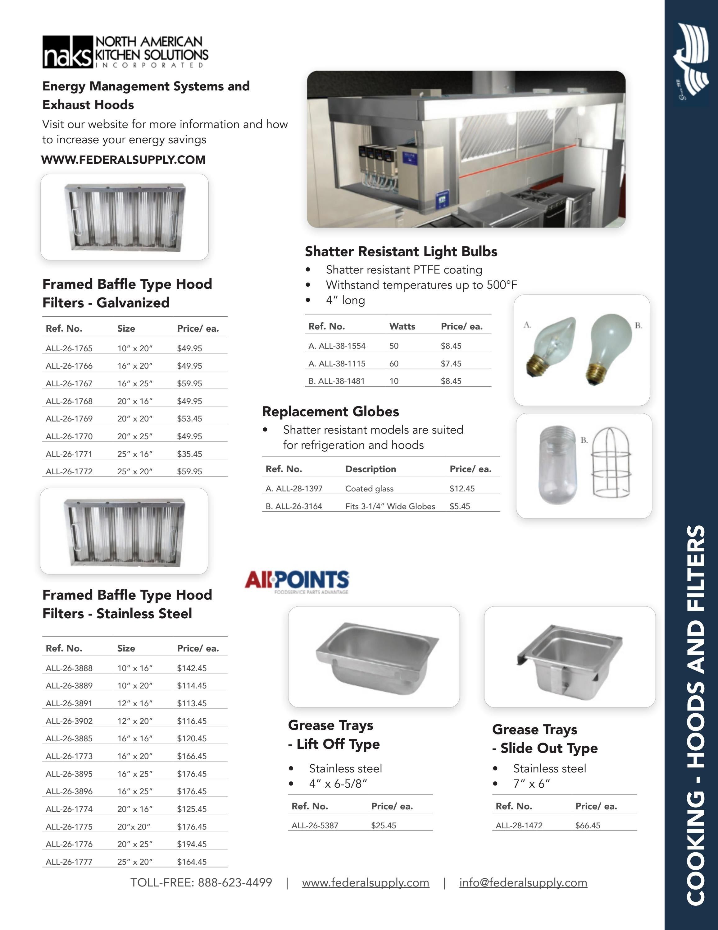 Federal Supply USA Correctional Kitchen Equipment & Supplies Guide Weekly Ad January 1 - December 31, 2026