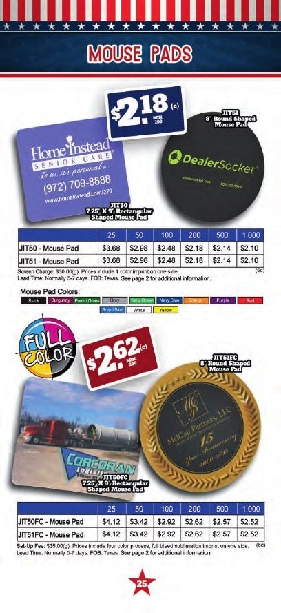 JIT Manufacturing Product Catalog Weekly Ad January 1 - December 31, 2026