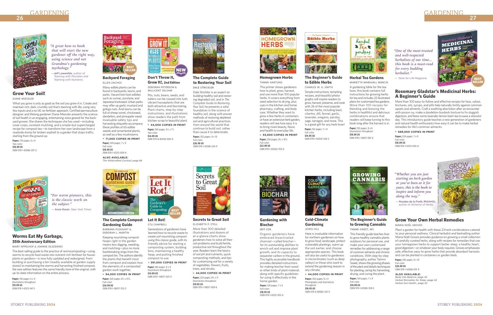 Storey Publishing Book Catalog Weekly Ad January 1 - December 31, 2026