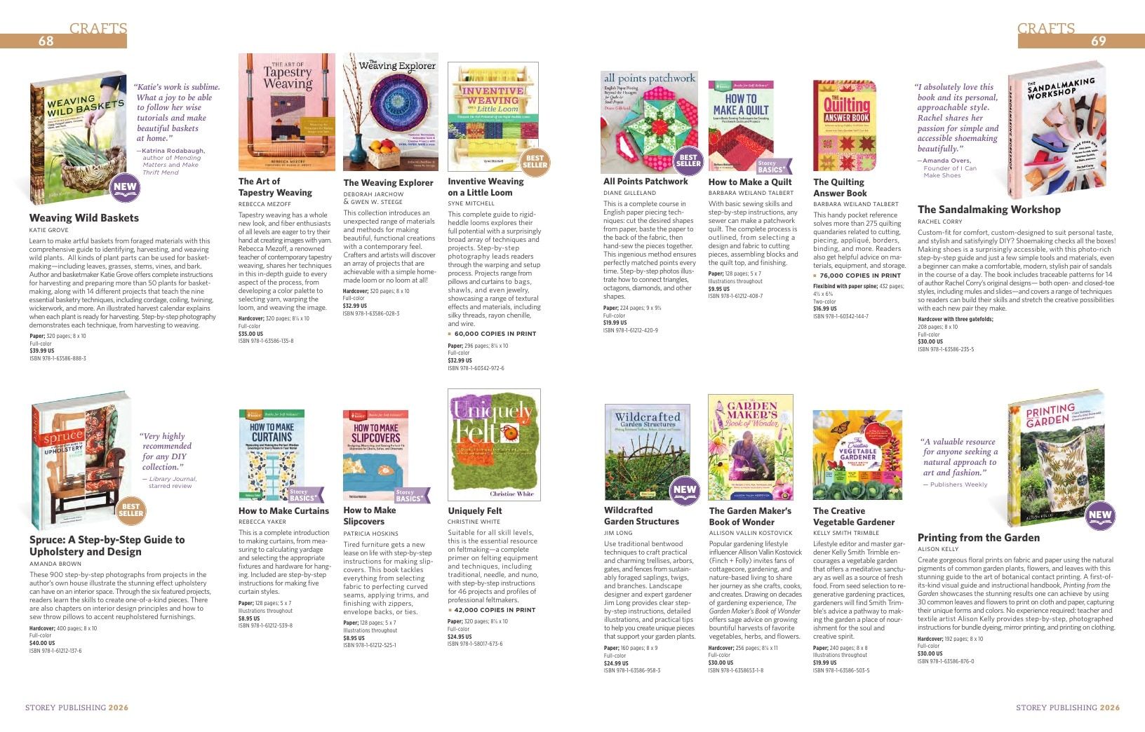 Storey Publishing Book Catalog Weekly Ad January 1 - December 31, 2026