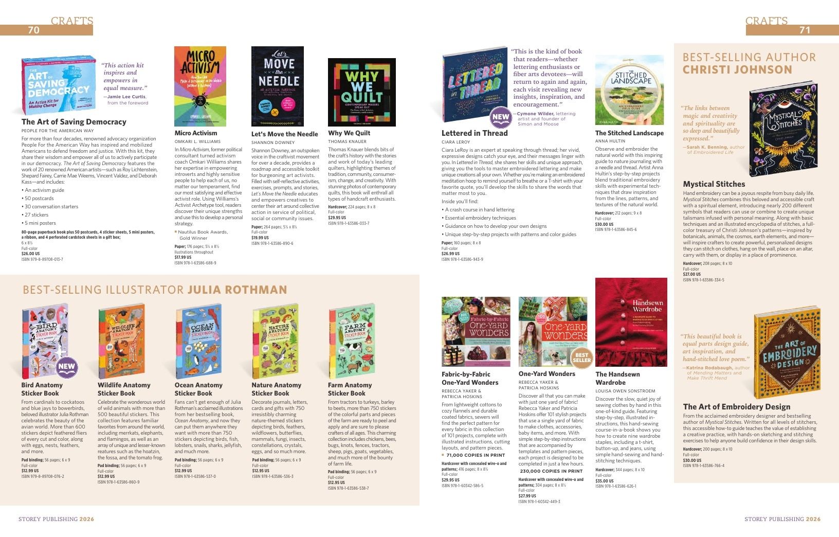 Storey Publishing Book Catalog Weekly Ad January 1 - December 31, 2026