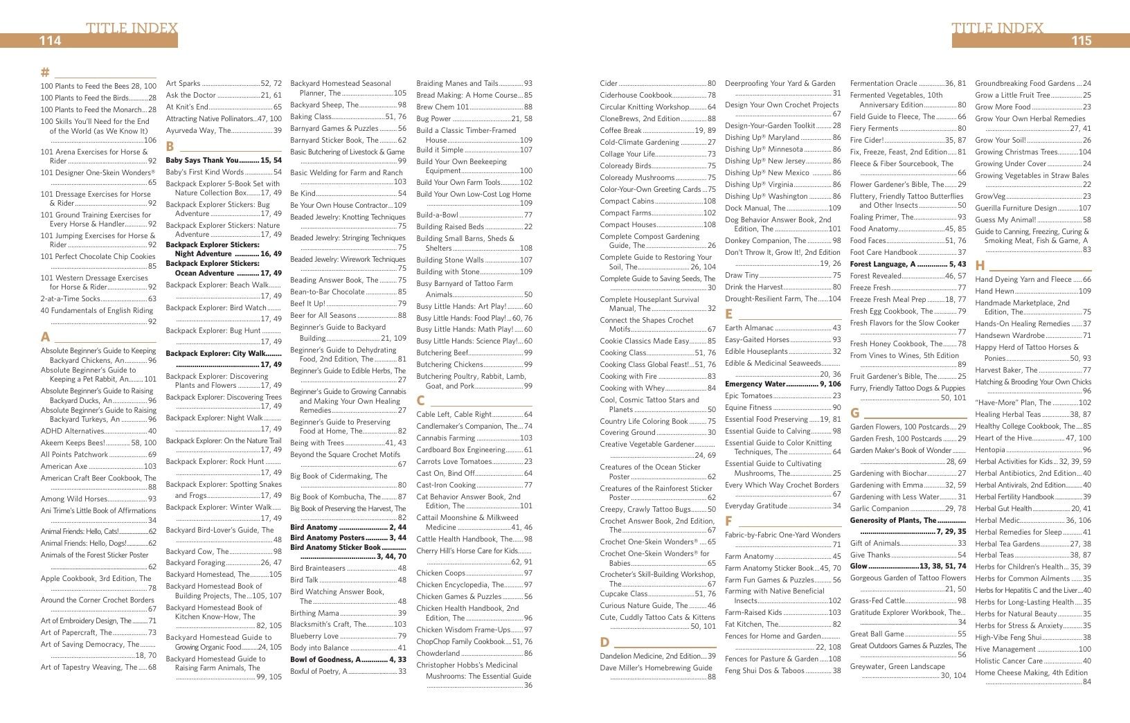 Storey Publishing Book Catalog Weekly Ad January 1 - December 31, 2026