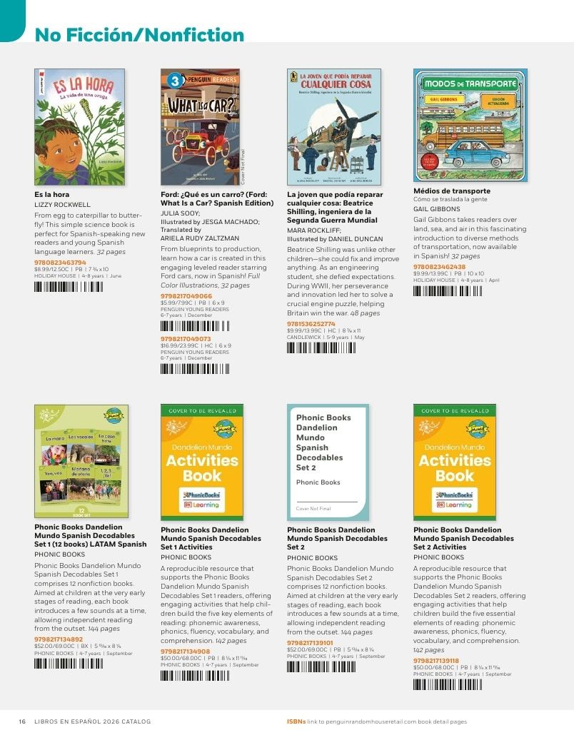 Penguin Random House Retail Libros en Español 2026 Catalog Weekly Ad January 1 - December 31, 2026
