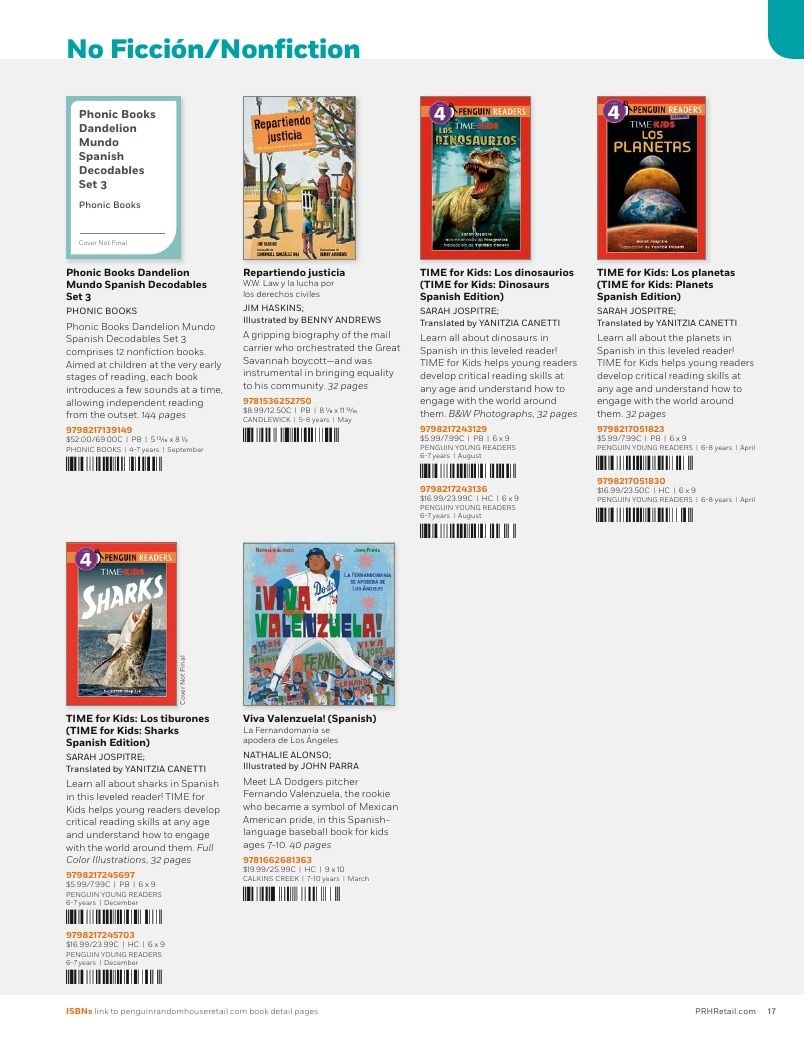 Penguin Random House Retail Libros en Español 2026 Catalog Weekly Ad January 1 - December 31, 2026