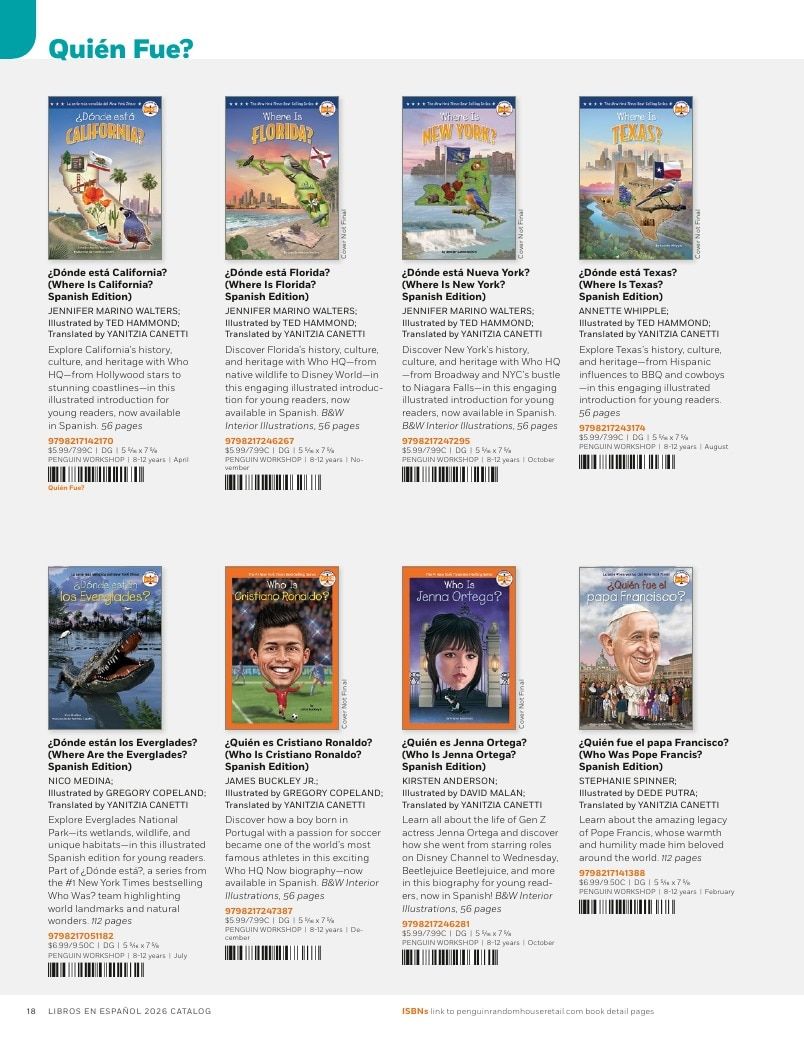 Penguin Random House Retail Libros en Español 2026 Catalog Weekly Ad January 1 - December 31, 2026