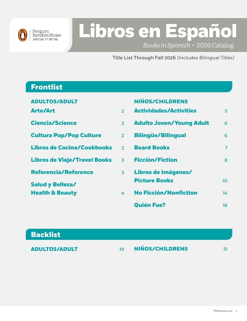 Penguin Random House Retail Libros en Español 2026 Catalog Weekly Ad January 1 - December 31, 2026