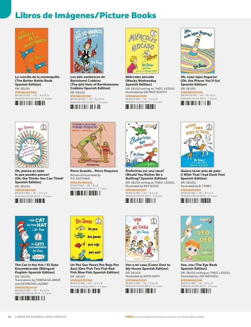 Penguin Random House Retail Libros en Español 2026 Catalog Weekly Ad January 1 - December 31, 2026