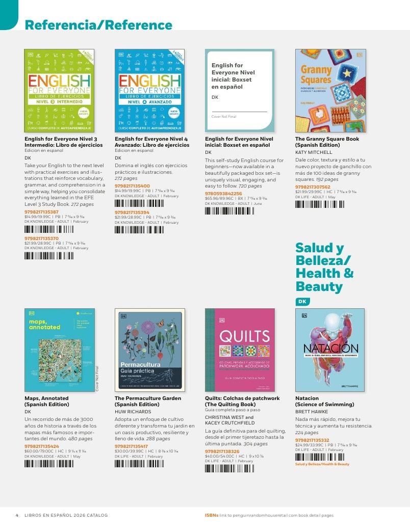 Penguin Random House Retail Libros en Español 2026 Catalog Weekly Ad January 1 - December 31, 2026