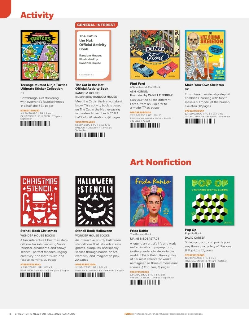 Penguin Random House Retail PRH Special Markets New for Fall 2026 Children’s Catalog Weekly Ad January 1 - December 31, 2026