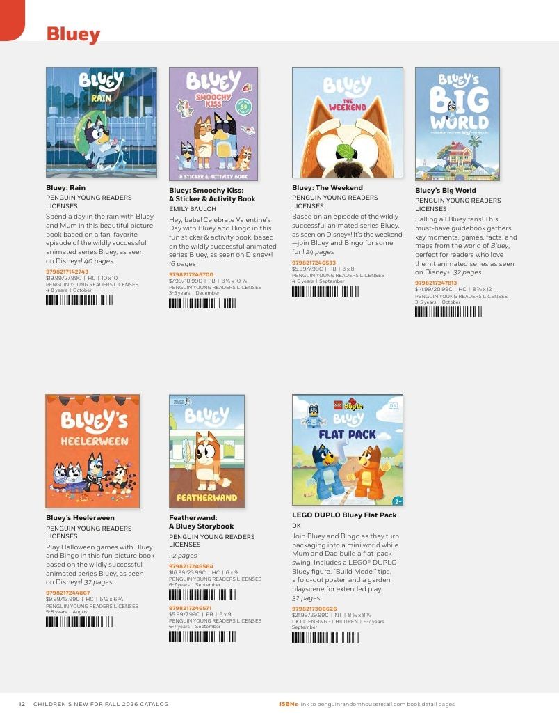 Penguin Random House Retail PRH Special Markets New for Fall 2026 Children’s Catalog Weekly Ad January 1 - December 31, 2026