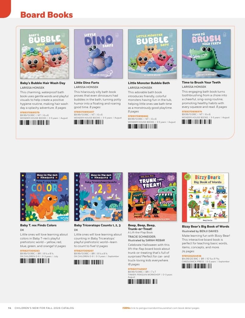 Penguin Random House Retail PRH Special Markets New for Fall 2026 Children’s Catalog Weekly Ad January 1 - December 31, 2026