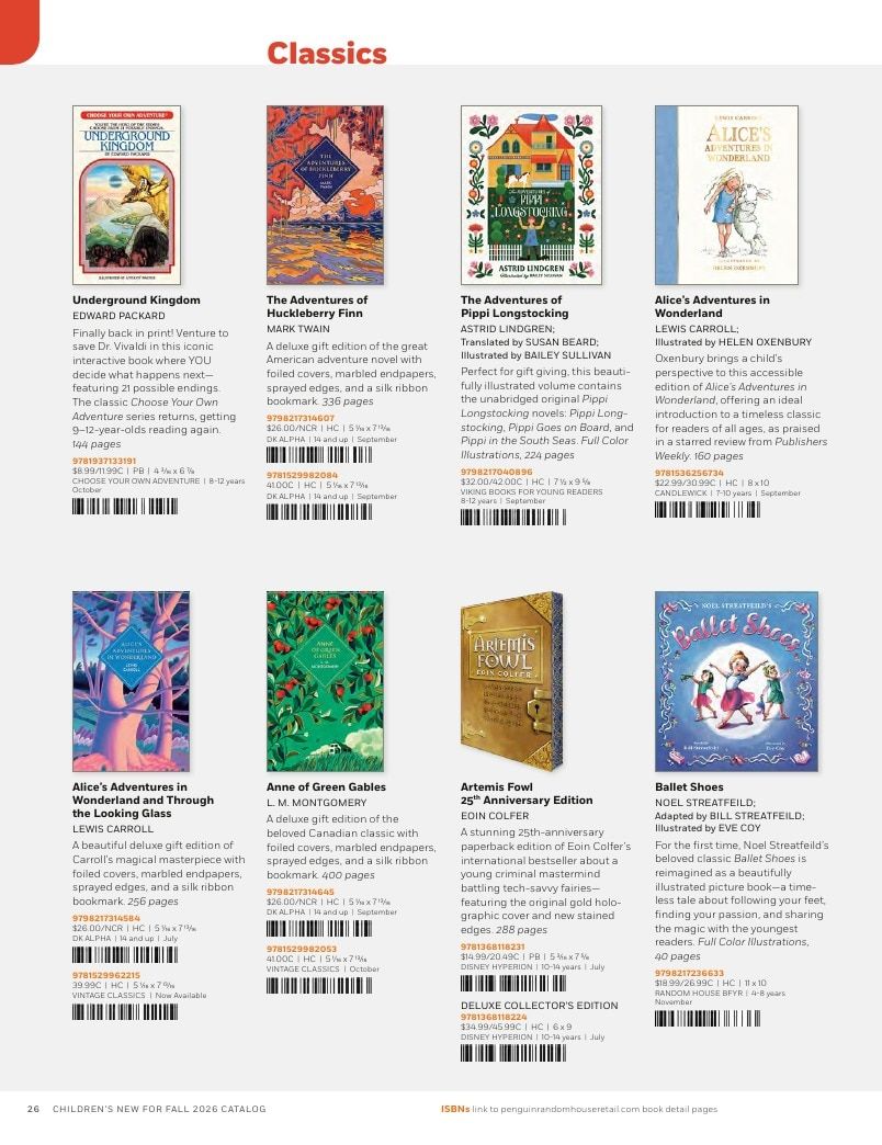 Penguin Random House Retail PRH Special Markets New for Fall 2026 Children’s Catalog Weekly Ad January 1 - December 31, 2026