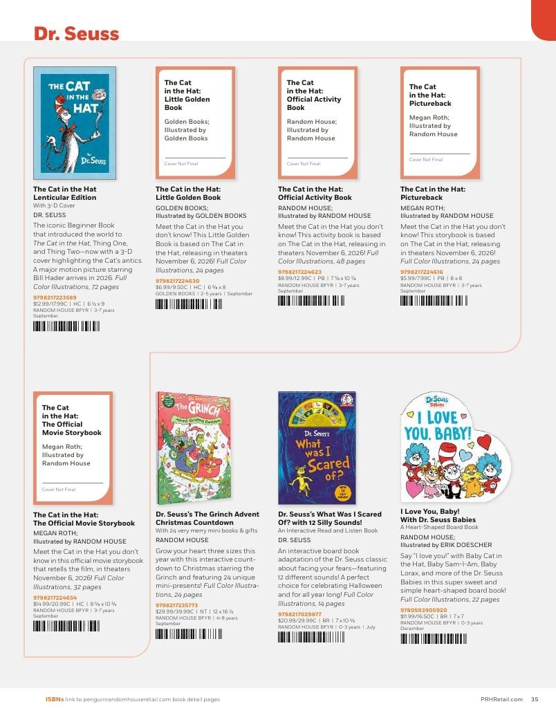 Penguin Random House Retail PRH Special Markets New for Fall 2026 Children’s Catalog Weekly Ad January 1 - December 31, 2026