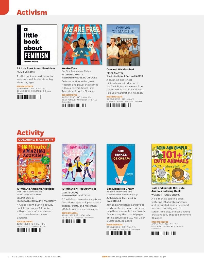 Penguin Random House Retail PRH Special Markets New for Fall 2026 Children’s Catalog Weekly Ad January 1 - December 31, 2026