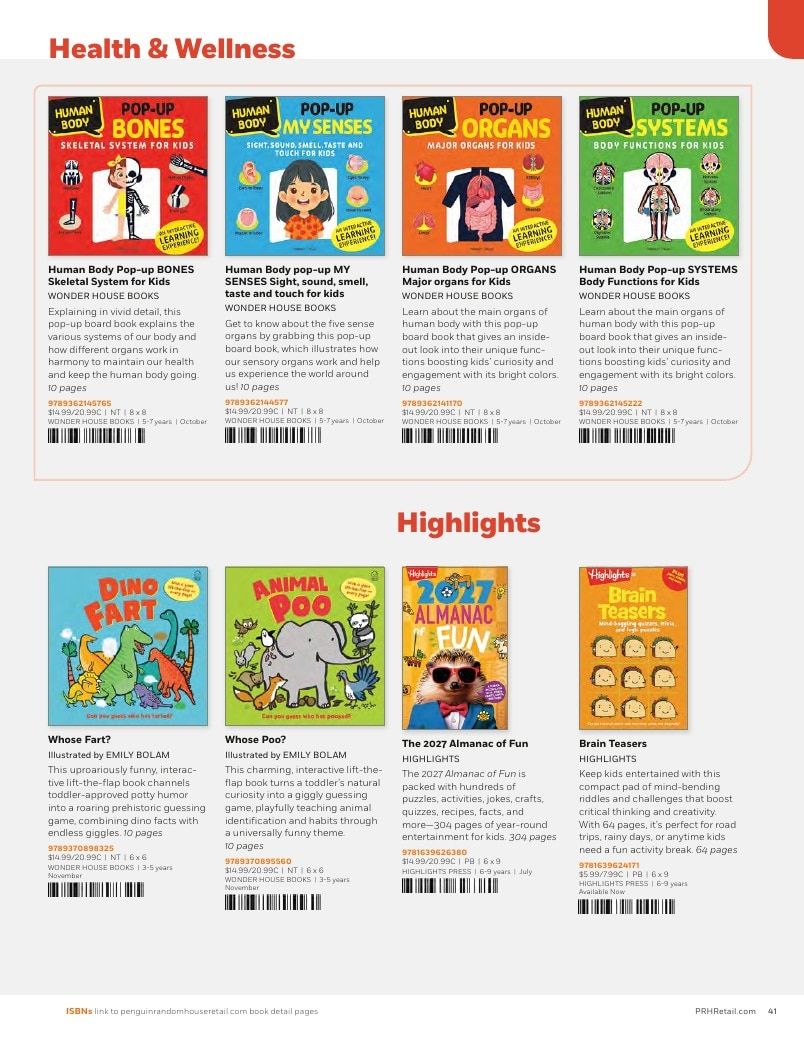 Penguin Random House Retail PRH Special Markets New for Fall 2026 Children’s Catalog Weekly Ad January 1 - December 31, 2026