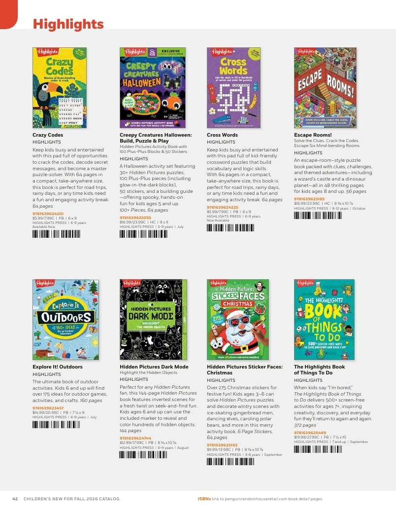 Penguin Random House Retail PRH Special Markets New for Fall 2026 Children’s Catalog Weekly Ad January 1 - December 31, 2026