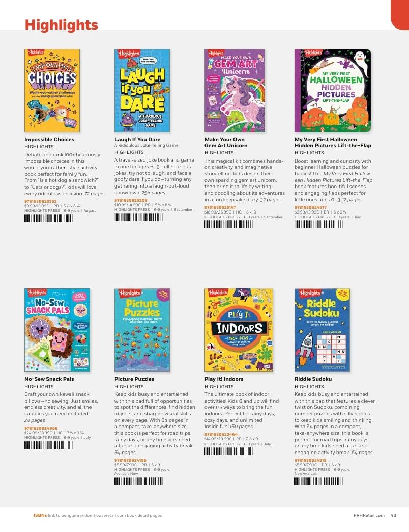 Penguin Random House Retail PRH Special Markets New for Fall 2026 Children’s Catalog Weekly Ad January 1 - December 31, 2026