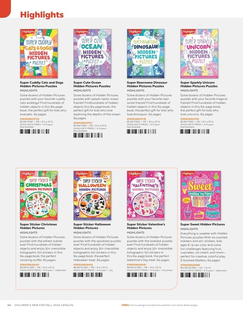 Penguin Random House Retail PRH Special Markets New for Fall 2026 Children’s Catalog Weekly Ad January 1 - December 31, 2026