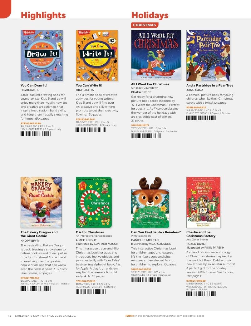 Penguin Random House Retail PRH Special Markets New for Fall 2026 Children’s Catalog Weekly Ad January 1 - December 31, 2026