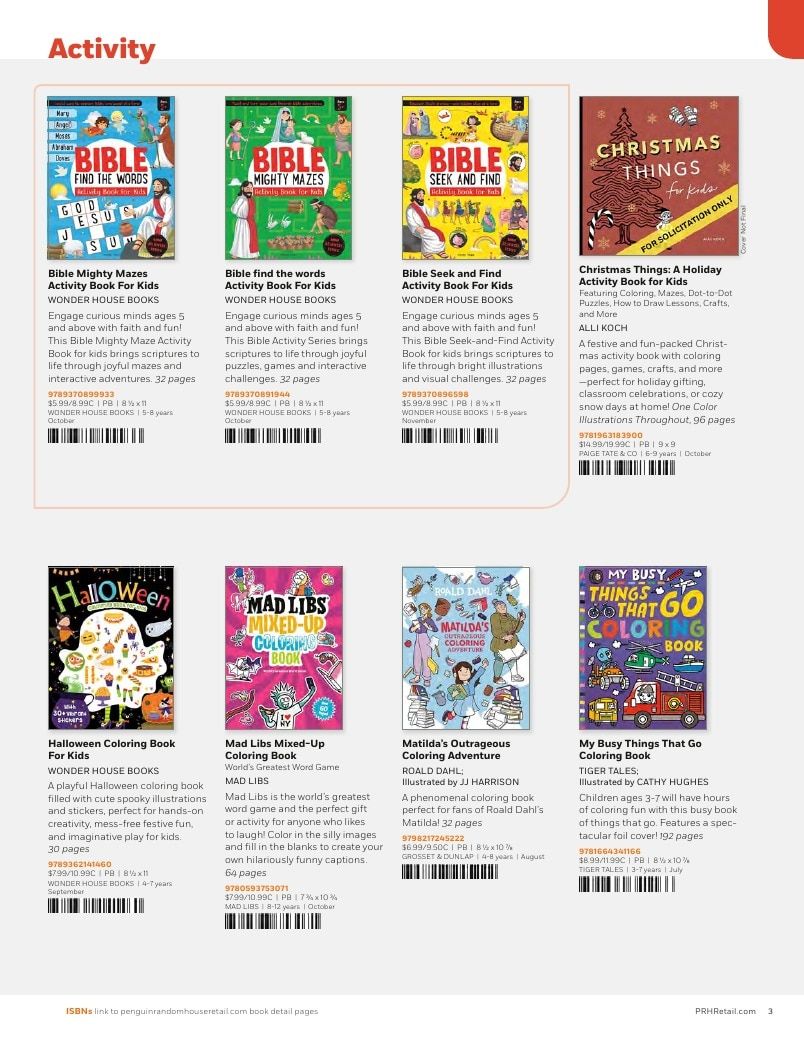 Penguin Random House Retail PRH Special Markets New for Fall 2026 Children’s Catalog Weekly Ad January 1 - December 31, 2026