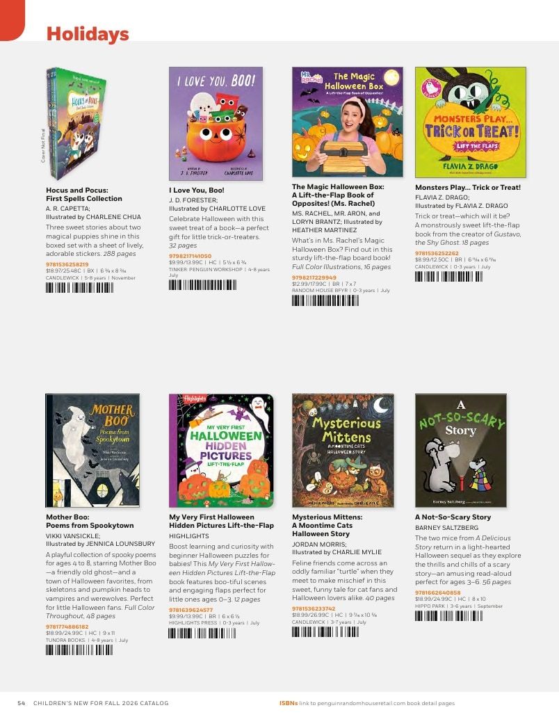 Penguin Random House Retail PRH Special Markets New for Fall 2026 Children’s Catalog Weekly Ad January 1 - December 31, 2026