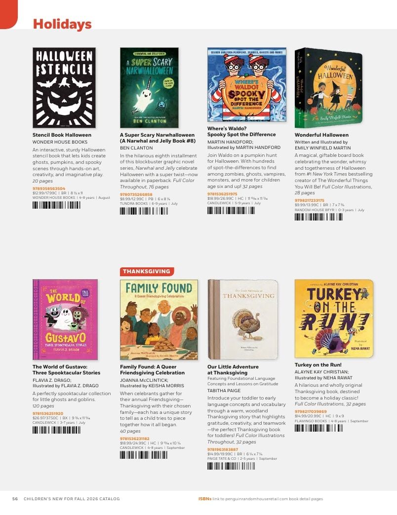 Penguin Random House Retail PRH Special Markets New for Fall 2026 Children’s Catalog Weekly Ad January 1 - December 31, 2026