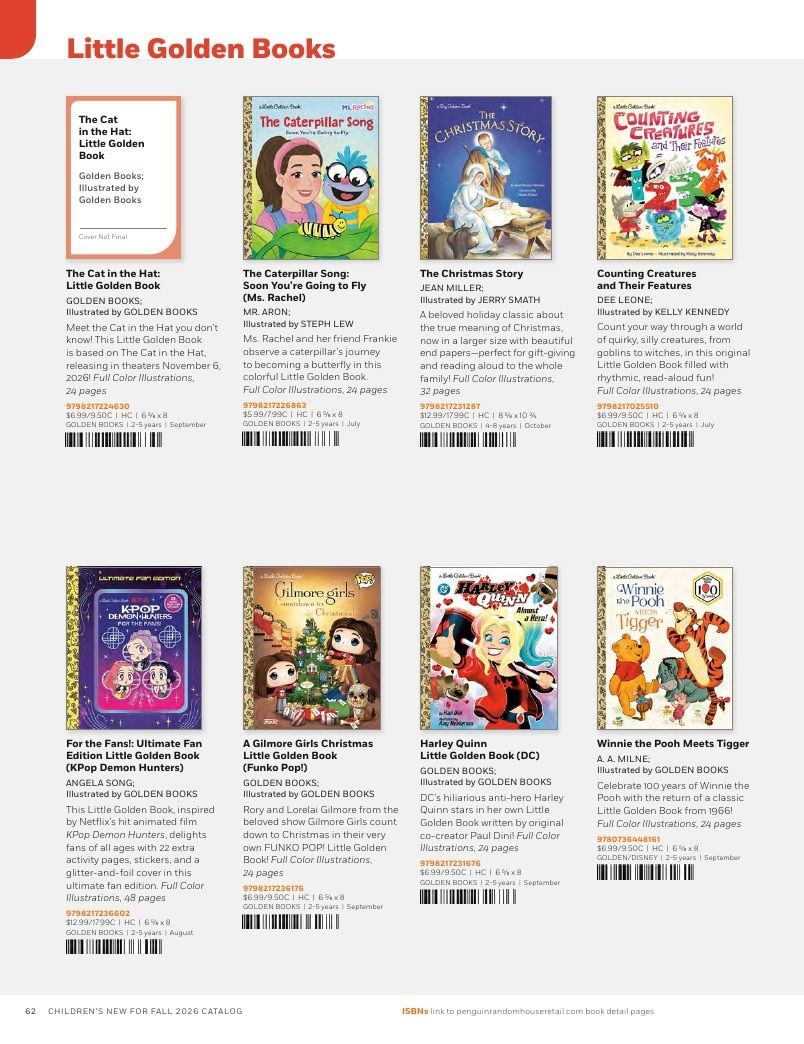 Penguin Random House Retail PRH Special Markets New for Fall 2026 Children’s Catalog Weekly Ad January 1 - December 31, 2026