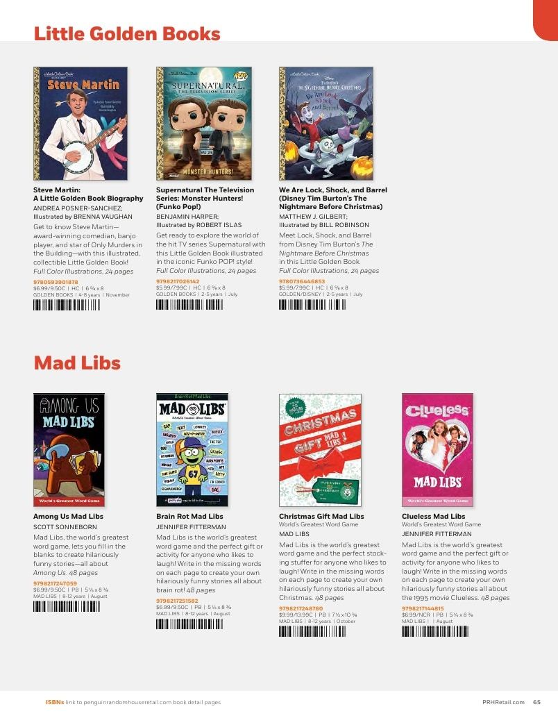 Penguin Random House Retail PRH Special Markets New for Fall 2026 Children’s Catalog Weekly Ad January 1 - December 31, 2026