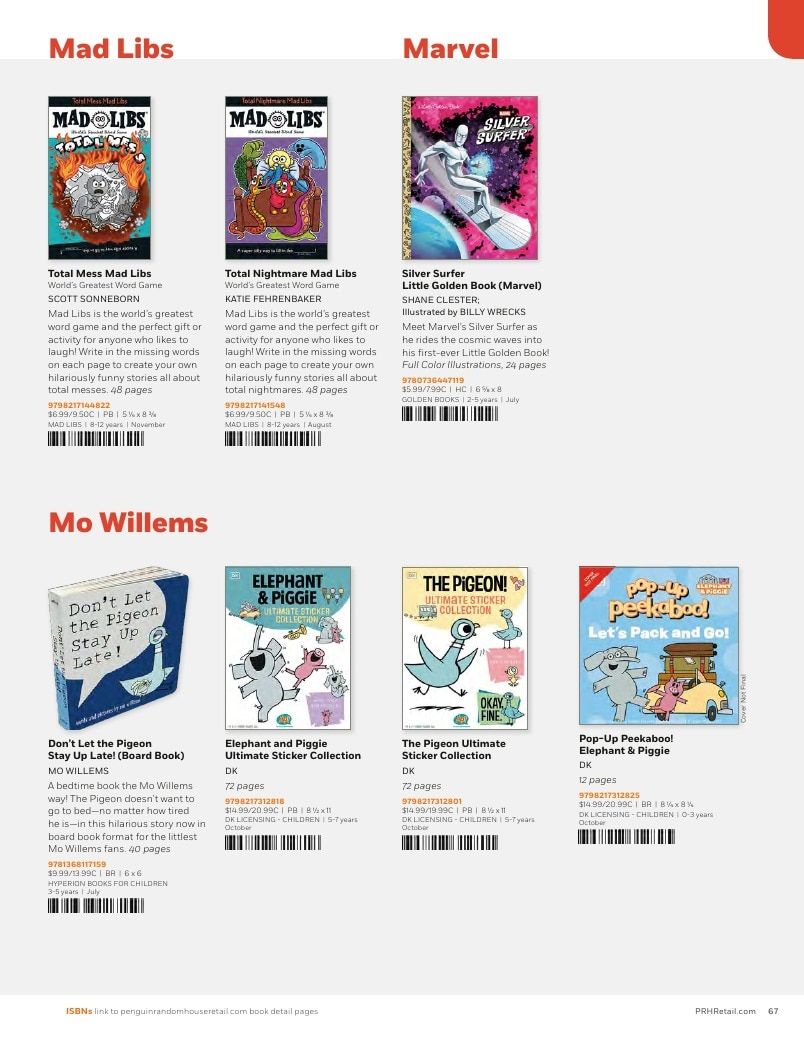 Penguin Random House Retail PRH Special Markets New for Fall 2026 Children’s Catalog Weekly Ad January 1 - December 31, 2026