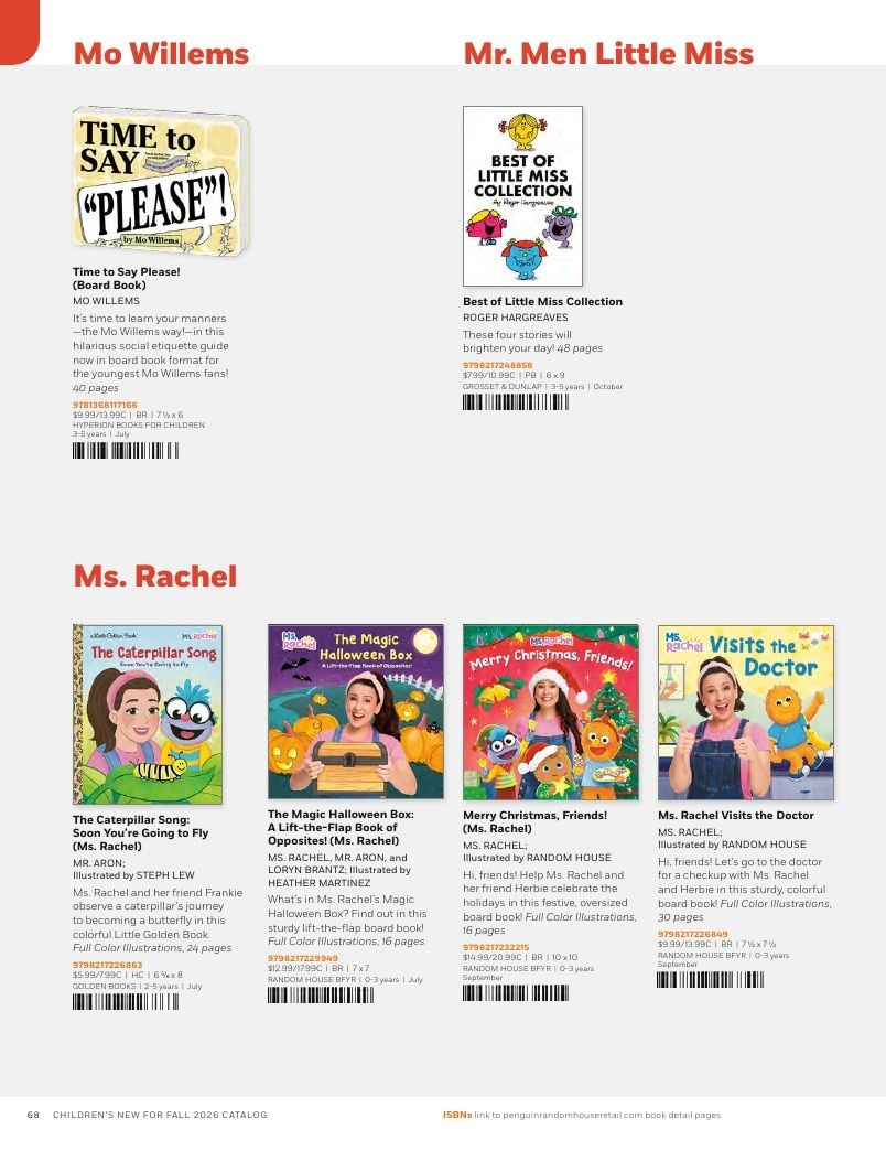Penguin Random House Retail PRH Special Markets New for Fall 2026 Children’s Catalog Weekly Ad January 1 - December 31, 2026