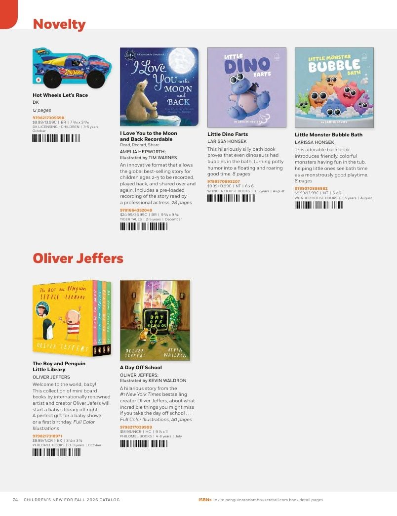 Penguin Random House Retail PRH Special Markets New for Fall 2026 Children’s Catalog Weekly Ad January 1 - December 31, 2026