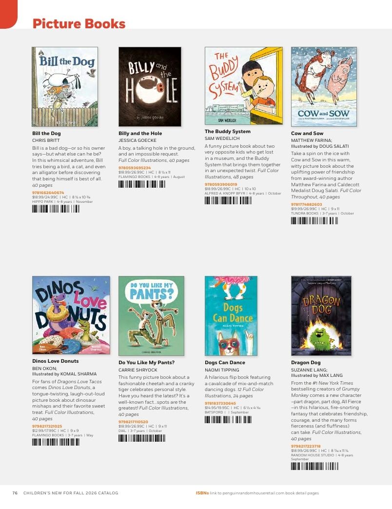 Penguin Random House Retail PRH Special Markets New for Fall 2026 Children’s Catalog Weekly Ad January 1 - December 31, 2026