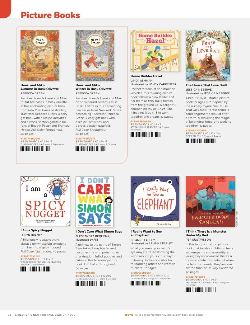 Penguin Random House Retail PRH Special Markets New for Fall 2026 Children’s Catalog Weekly Ad January 1 - December 31, 2026