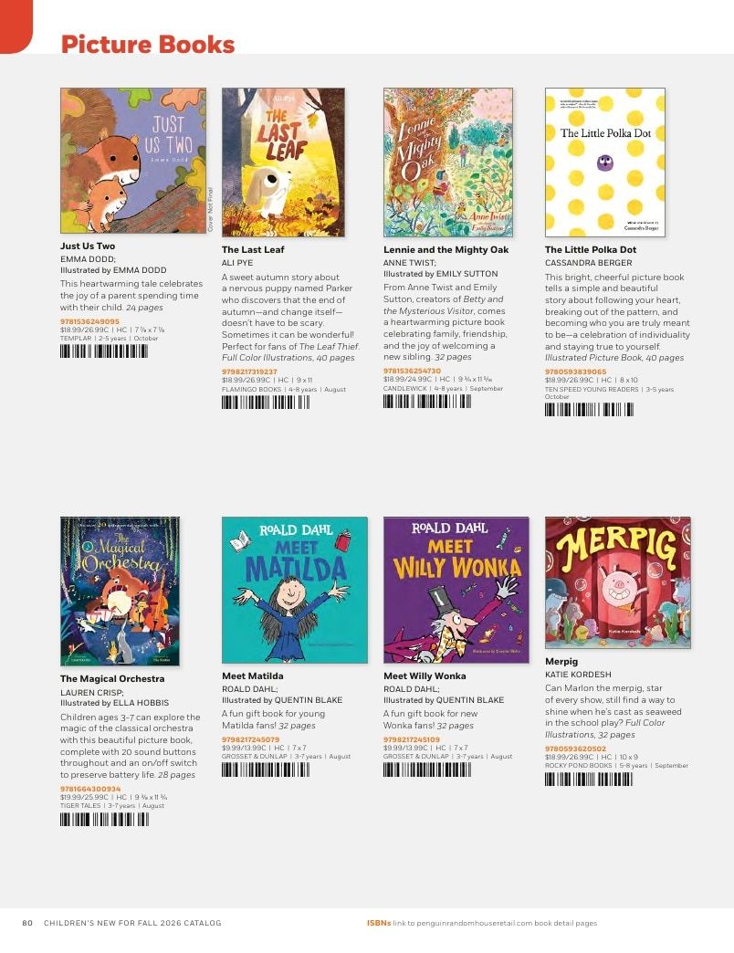 Penguin Random House Retail PRH Special Markets New for Fall 2026 Children’s Catalog Weekly Ad January 1 - December 31, 2026