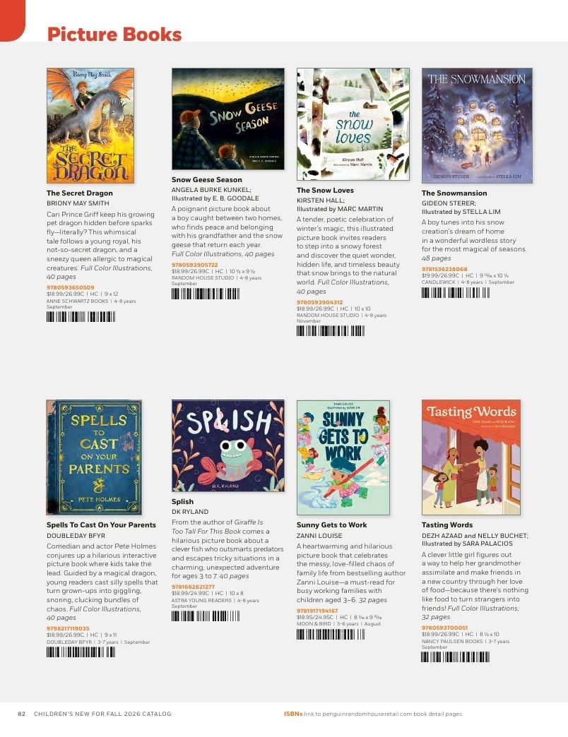 Penguin Random House Retail PRH Special Markets New for Fall 2026 Children’s Catalog Weekly Ad January 1 - December 31, 2026