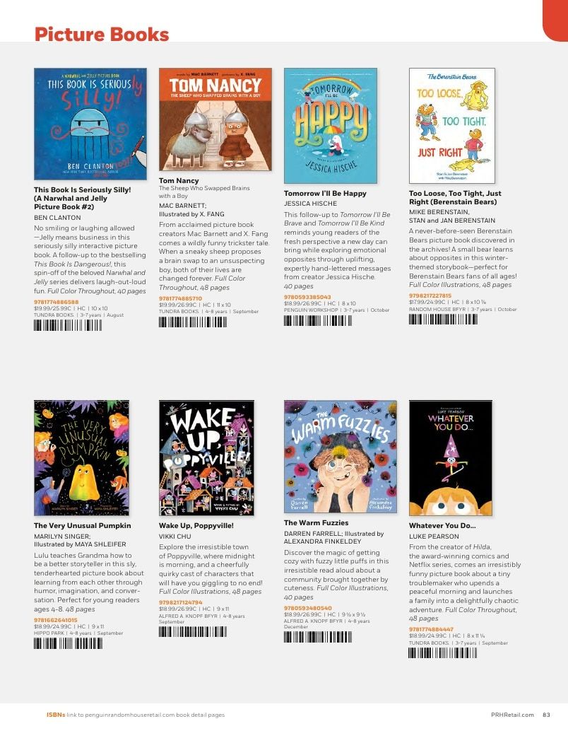 Penguin Random House Retail PRH Special Markets New for Fall 2026 Children’s Catalog Weekly Ad January 1 - December 31, 2026
