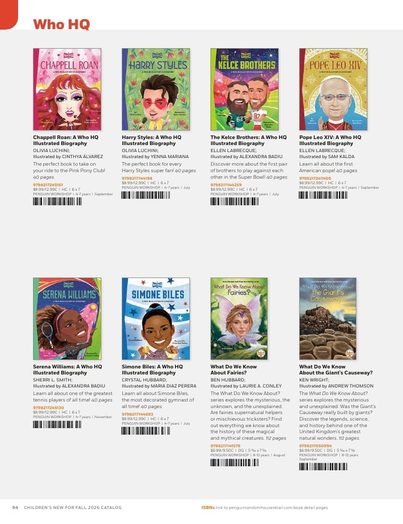 Penguin Random House Retail PRH Special Markets New for Fall 2026 Children’s Catalog Weekly Ad January 1 - December 31, 2026