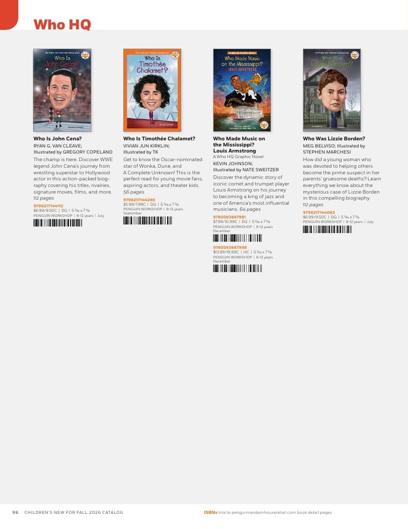 Penguin Random House Retail PRH Special Markets New for Fall 2026 Children’s Catalog Weekly Ad January 1 - December 31, 2026