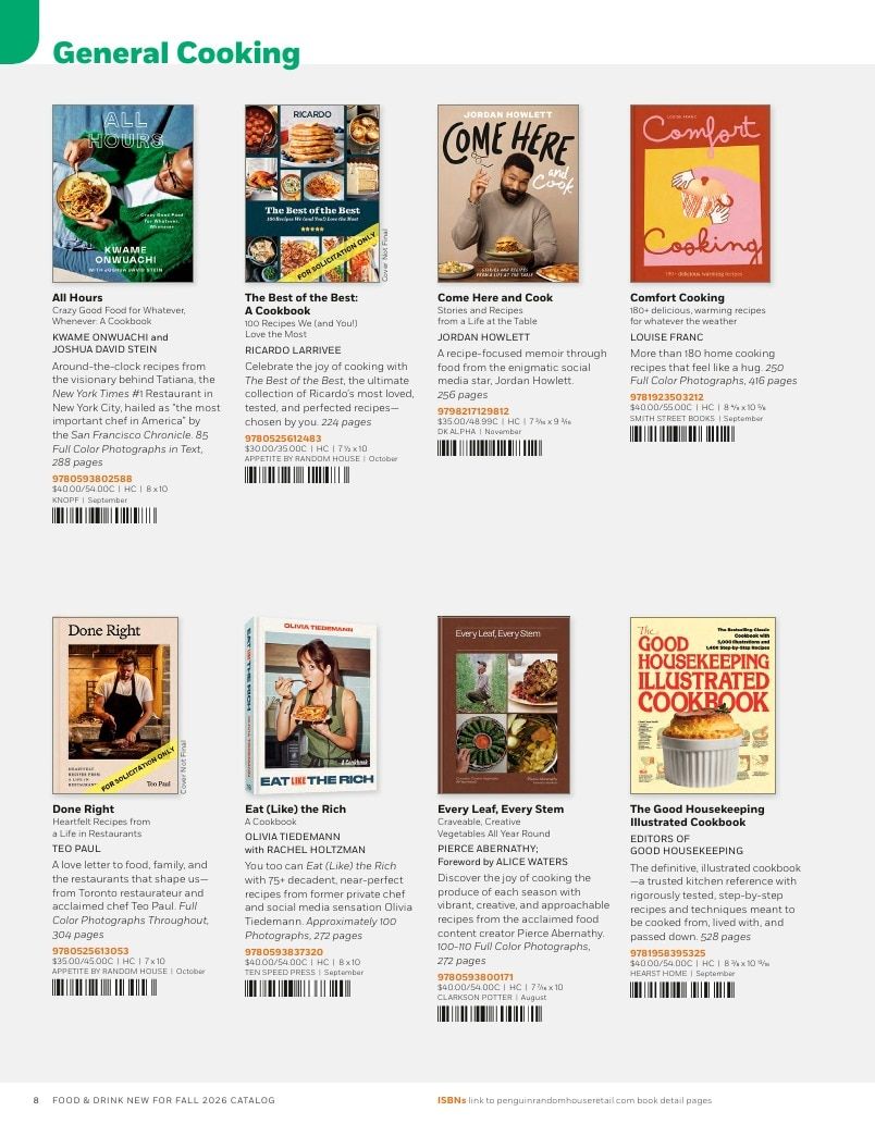 Penguin Random House Retail PRH Special Markets New for Fall 2026 Food & Drink Catalog Weekly Ad January 1 - December 31, 2026